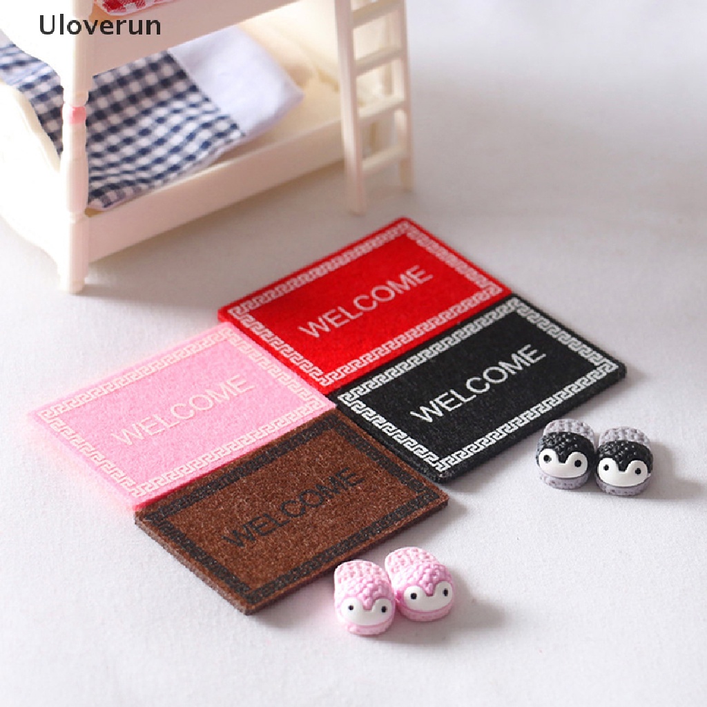 Uloverun Thảm Lót Sàn mini Tỉ Lệ 1: 12 Trang Trí Nhà Búp Bê