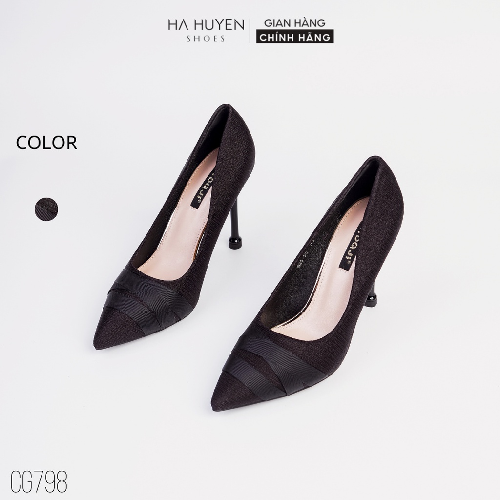 Giày cao gót nữ mũi nhọn quấn băng Hà Huyền Shoes gót nhọn 9 phân sang trọng - CG798