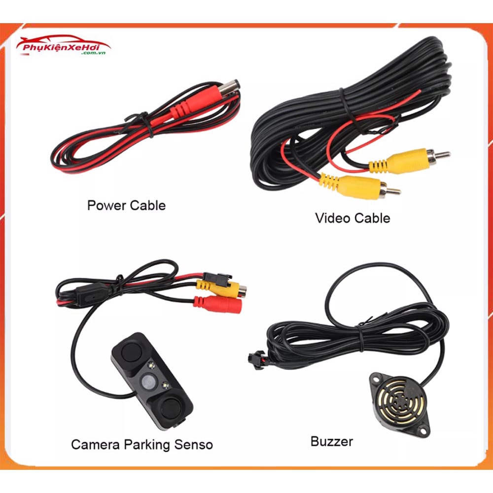 Camera lùi tích hợp sẵn cảm biến lùi, Cam lùi có cảm biến lùi và đèn led. Camera ra lùi 3 trong 1