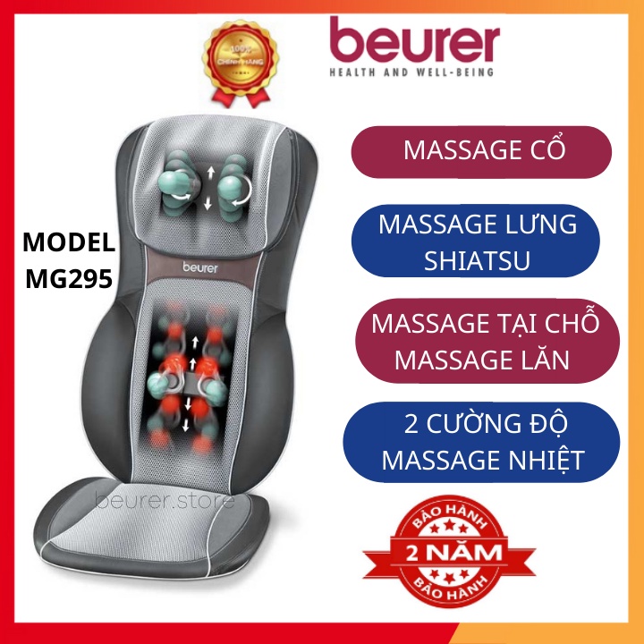 Đệm ghế massage hồng ngoại beurer MG295, massage lưng và nhiều chế độ massage tạo cảm giác thoải mái thư giãn