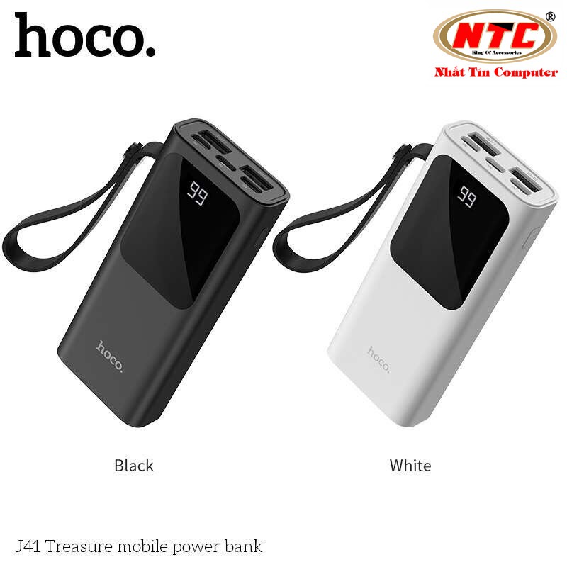 Pin sạc dự phòng Hoco J41 Intelligent Balance 10000mAh lõi Polymer 3 cổng input - Hàng chính hãng