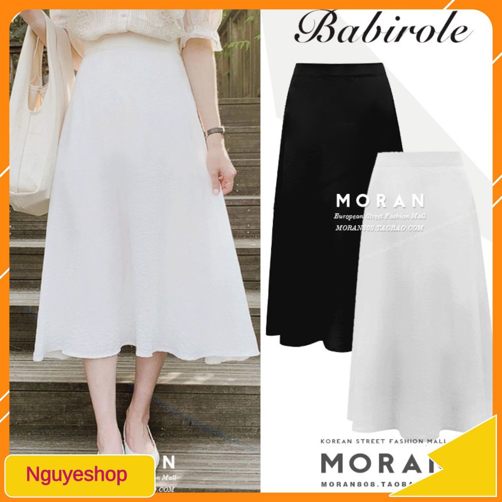 ORDER || Chân Váy Midi Đen Trắng MORAN ll Ảnh Thật hottrend hottrend 2019