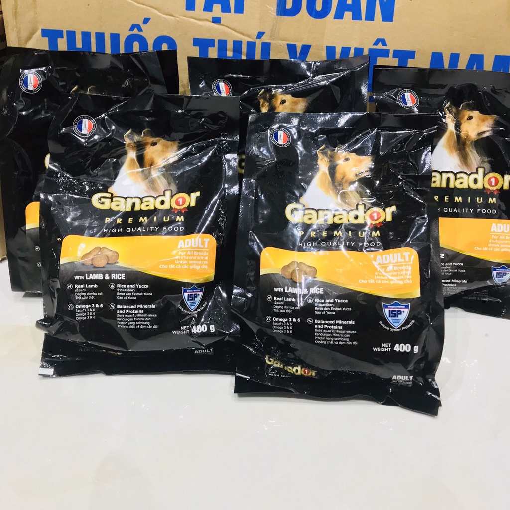 Combo 5 Gói Thức Ăn Chó Lớn Ganador Adult 400Gr