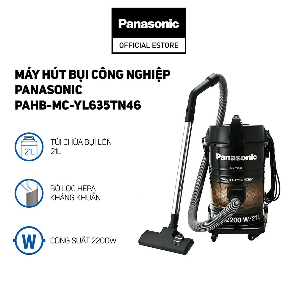 Máy Hút Bụi Công Nghiệp Panasonic PAHB-MC-YL635TN46 - Bảo hành 12 tháng - Hàng Chính Hãng