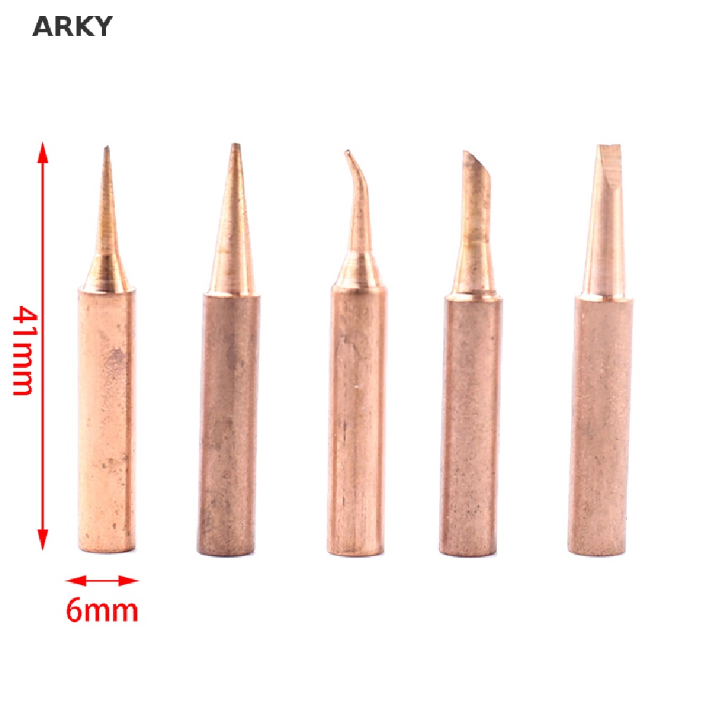 Set 5 Đầu Mũi Hàn Bằng Đồng Nguyên Chất