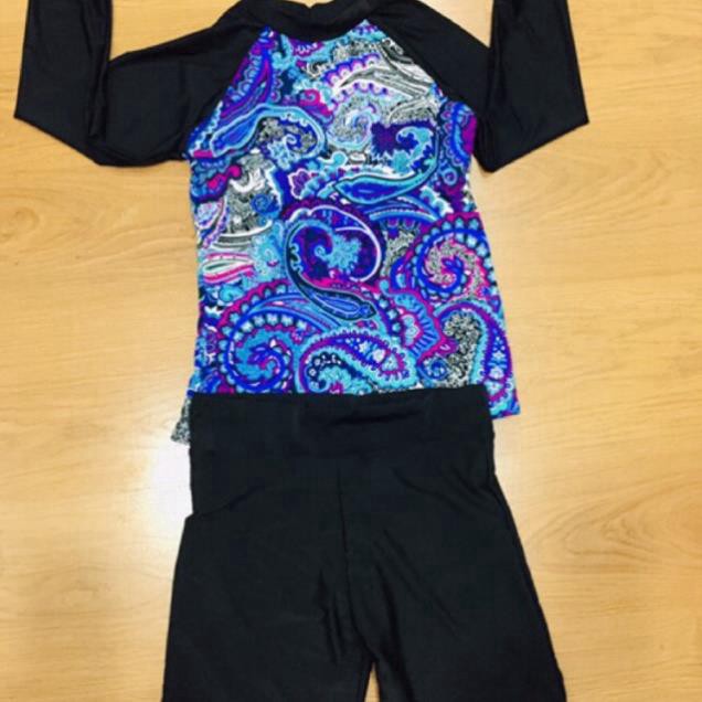 tuan79 Áo tắm dài tay che bụng với quần đùi tuan79