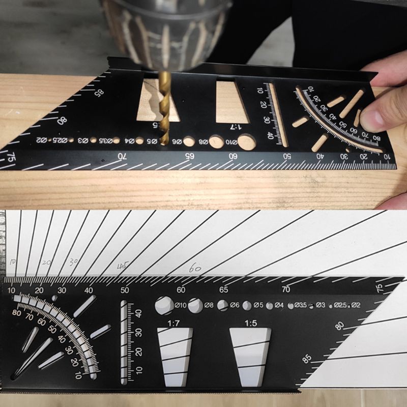 Thước Đo Góc Vuông 90 Độ Bằng Hợp Kim Nhôm Va 45