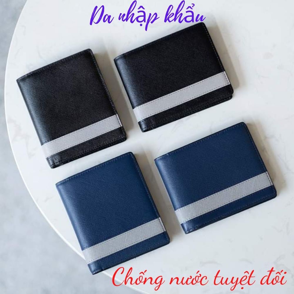 Ví Da Nam Cosmos Nhập Khẩu Saffiano Cao Cấp Chống Thấm Nước Hiệu Quả