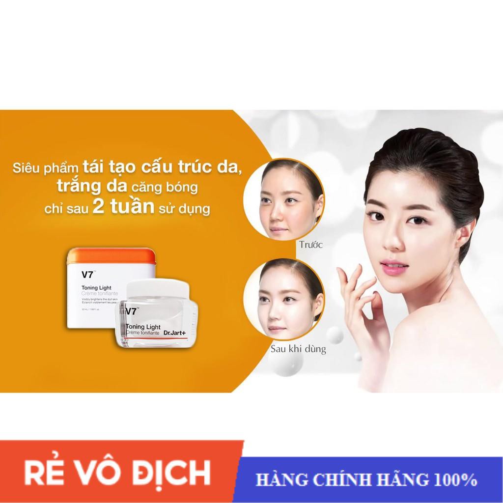 Kem dưỡng trắng phục hồi da bị hư tổn sạm nám thâm V7 TONING LIGHT Hàn Quốc [MẪU MỚI]