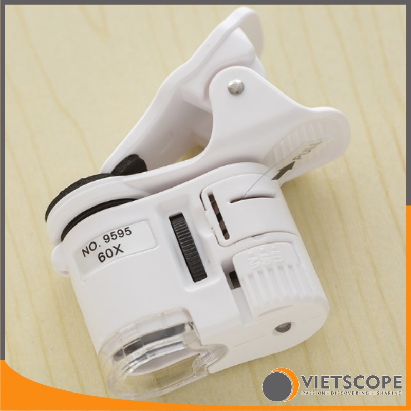 Kính hiển vi mini 60x có LED kèm đèn UV