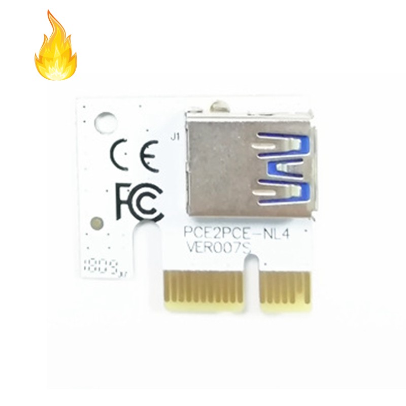 Set 10 Card Pci 1x Pci-E X1 Riser 90 Độ Usb 3.0 Cho 006 006c 007s 008s 009s Btc Mini