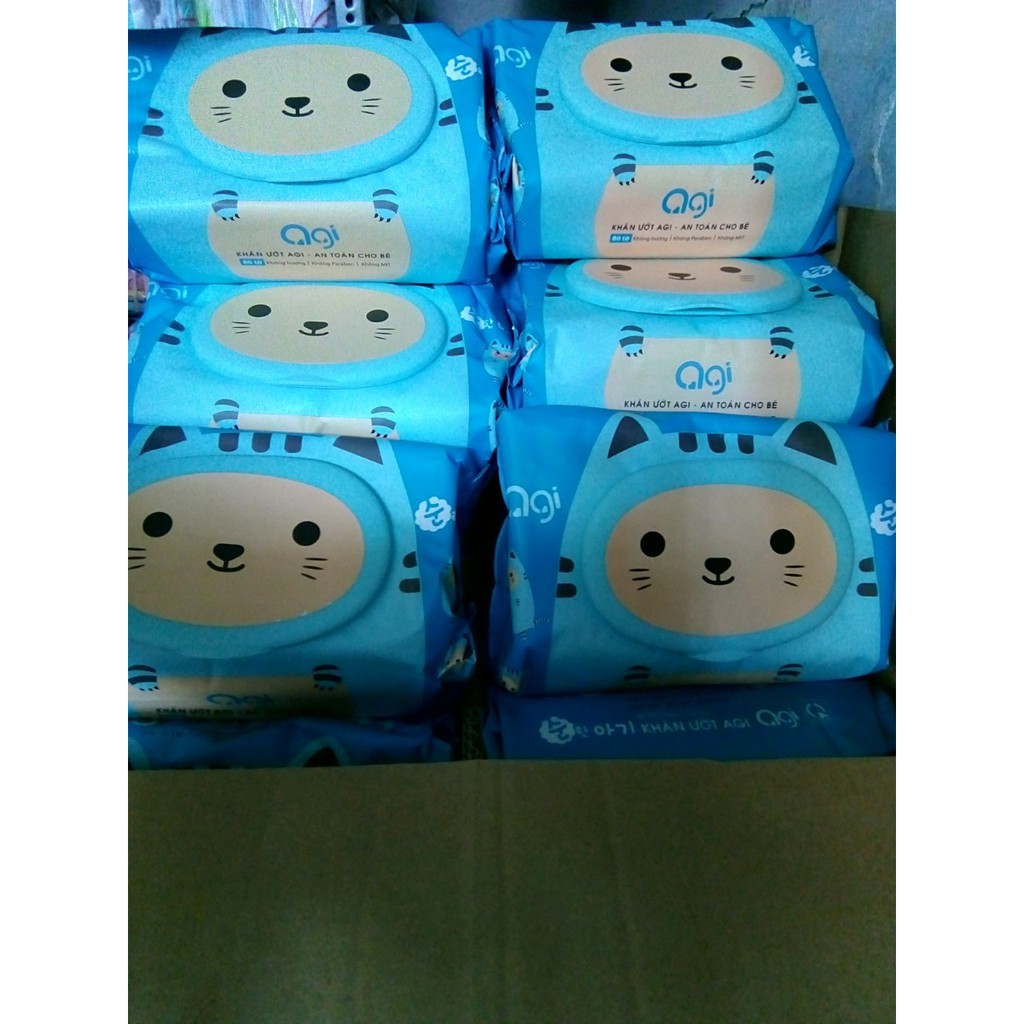 Khăn ướt không mùi Agi Safety Baby Wipes thương hiệu Hàn Quốc