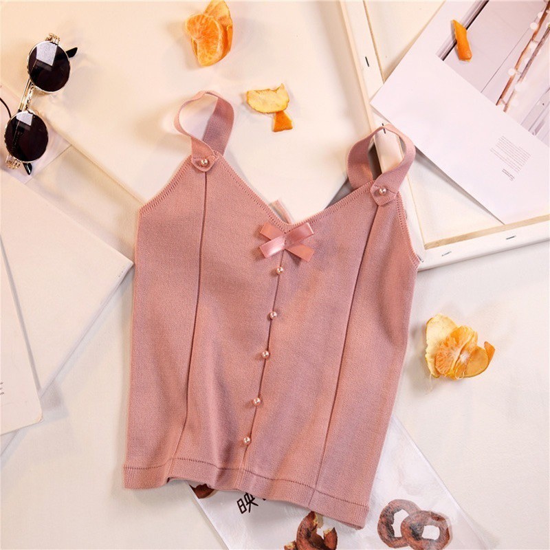 Áo tank top không tay cổ chữ V | BigBuy360 - bigbuy360.vn