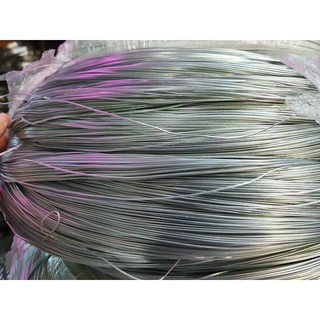 Dây Kẽm Bọc Nhựa Trắng Trong Suốt - Cọng Tròn (Ruột Trắng)