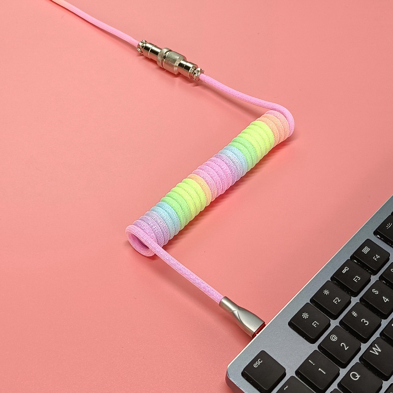 Dây Cáp Lò Xo Nối Bàn Phím Cơ Cổng USB Tiện Dụng