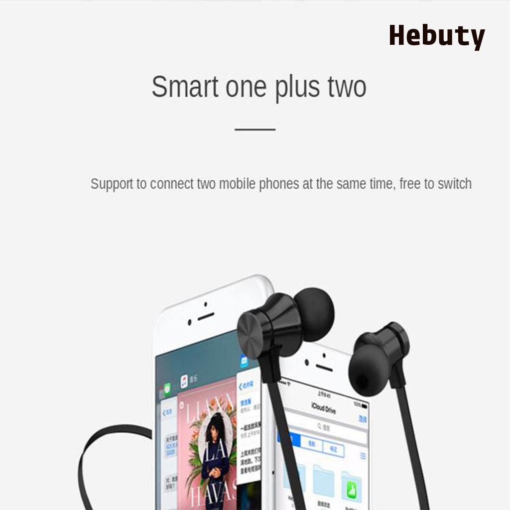 Tai Nghe Bluetooth Nhét Tai Có Dây Vòng Qua Cổ Tích Hợp Mic