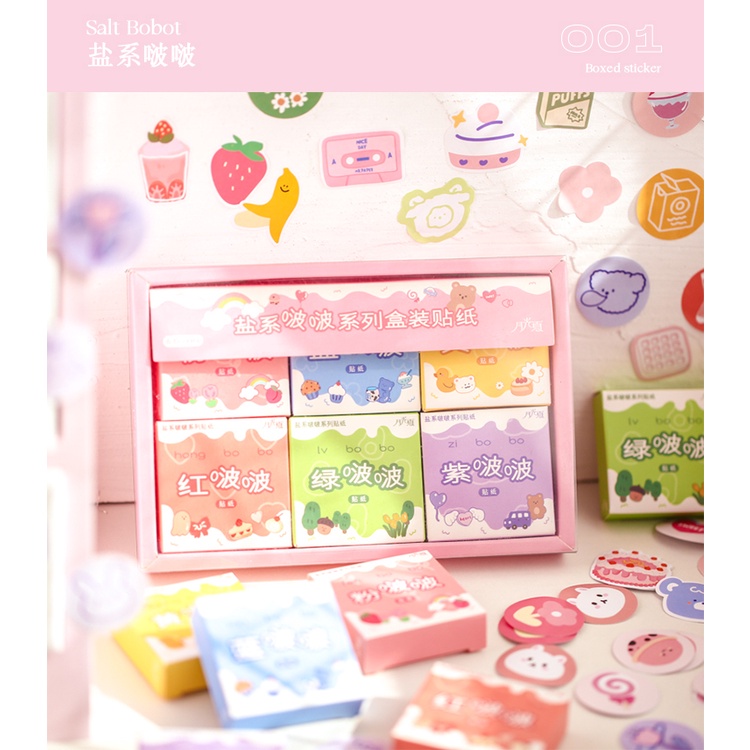 Set 300 Miếng Dán Washi Dễ Thương Dùng Trang Trí Sổ Tay/ Album Ảnh DIY