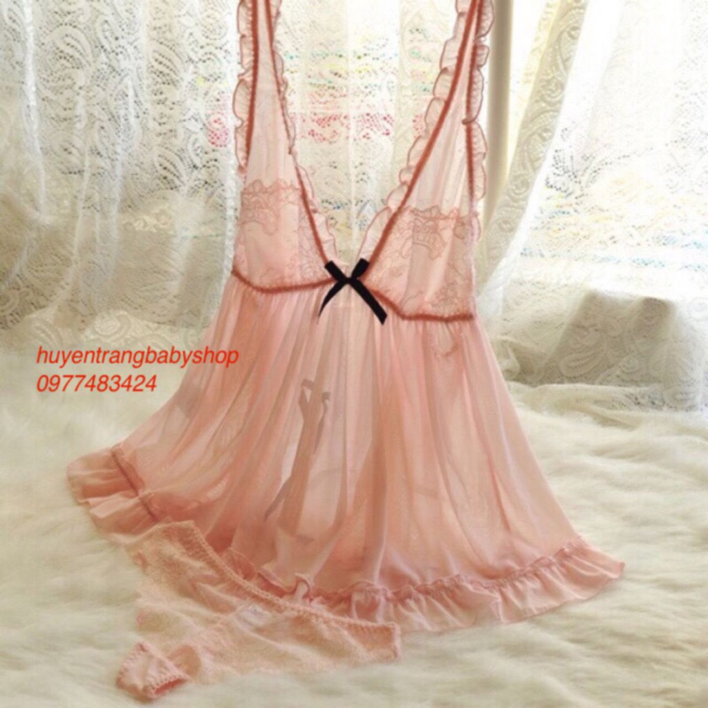 Váy ngủ sexy baby doll kèm chip siêu xinh mã 1388 VN76