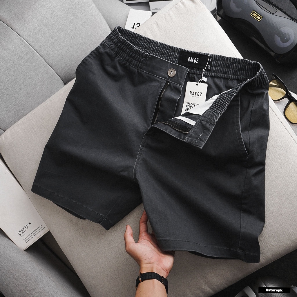 Quần short kaki nam Rafoz4 thiết kế lưng thun co giãn thoải mái form ngang gối trẻ trung KSTOREPK