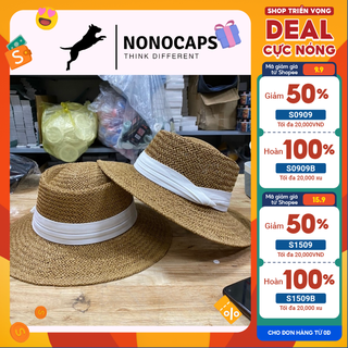 Mũ Cói Đi Biển Rộng Vành Chất Cói Tự Nhiên Nón Gaucho Sang Chảnh [Đóng Hộp To Giữ Form Nón]