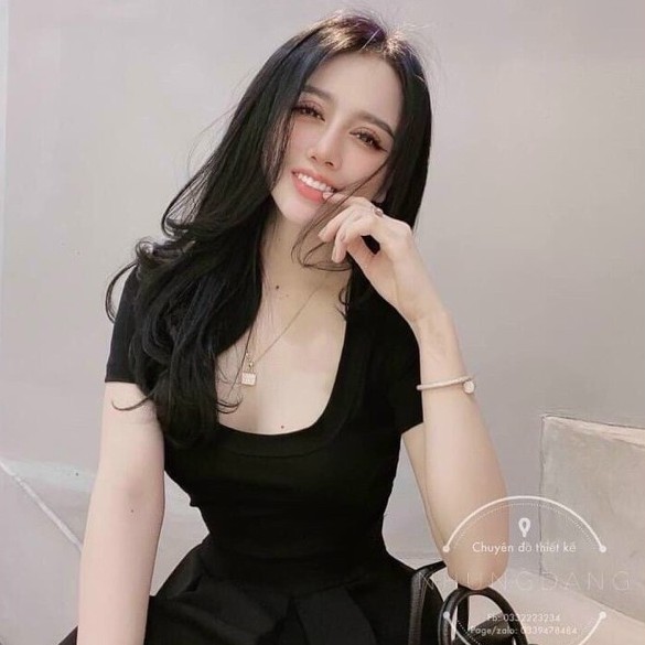 [QUÀ LÀ MỲ TÔM TRẺ EM] Áo croptop cổ vuông nữ chất bozip lạnh kiểu bó ôm body basic trơn Taosan, ao thun co chữ U | BigBuy360 - bigbuy360.vn