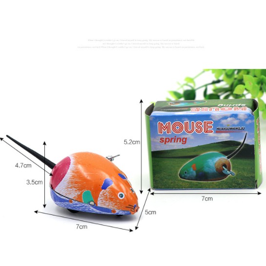 Đồ Chơi Trẻ Em Chuột Kim Loại Chạy Bằng Dây Cót Thú Vị