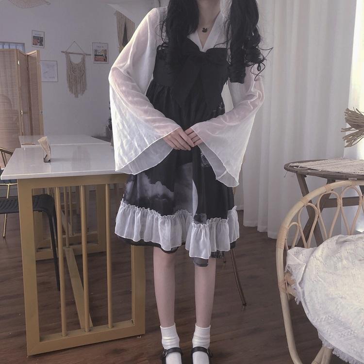 Đầm Lolita Lưng Cao Đính Nơ Chất Liệu Mềm Mại Phong Cách Retro Trung Hoa Cho Nữ | BigBuy360 - bigbuy360.vn