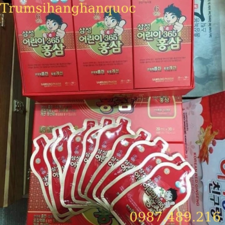 [DÀNH CHO TRẺ BIẾNG ĂN, CHẬM LỚN] Hồng Sâm Baby Ngón Tay 365 Hàn Quốc, Hộp 30 Gói [ Hàng Mới Về ]