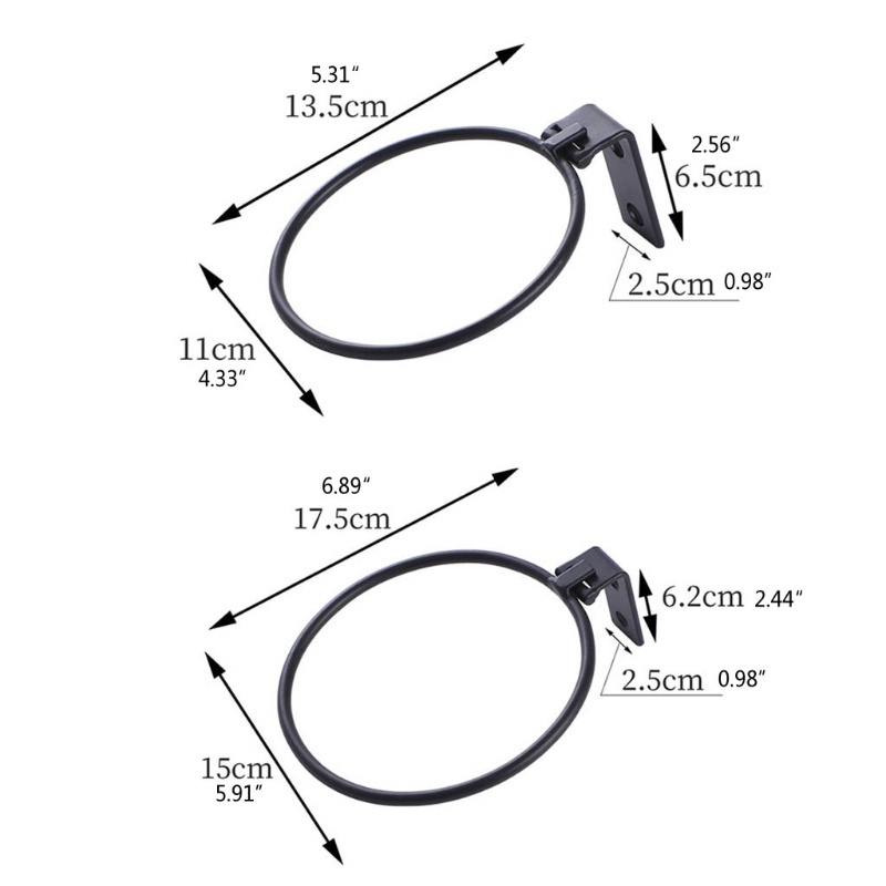 Set 3 Giá Đỡ Chậu Hoa 4 / 6 inch Bằng Kim Loại Treo Tường Siêu Bền