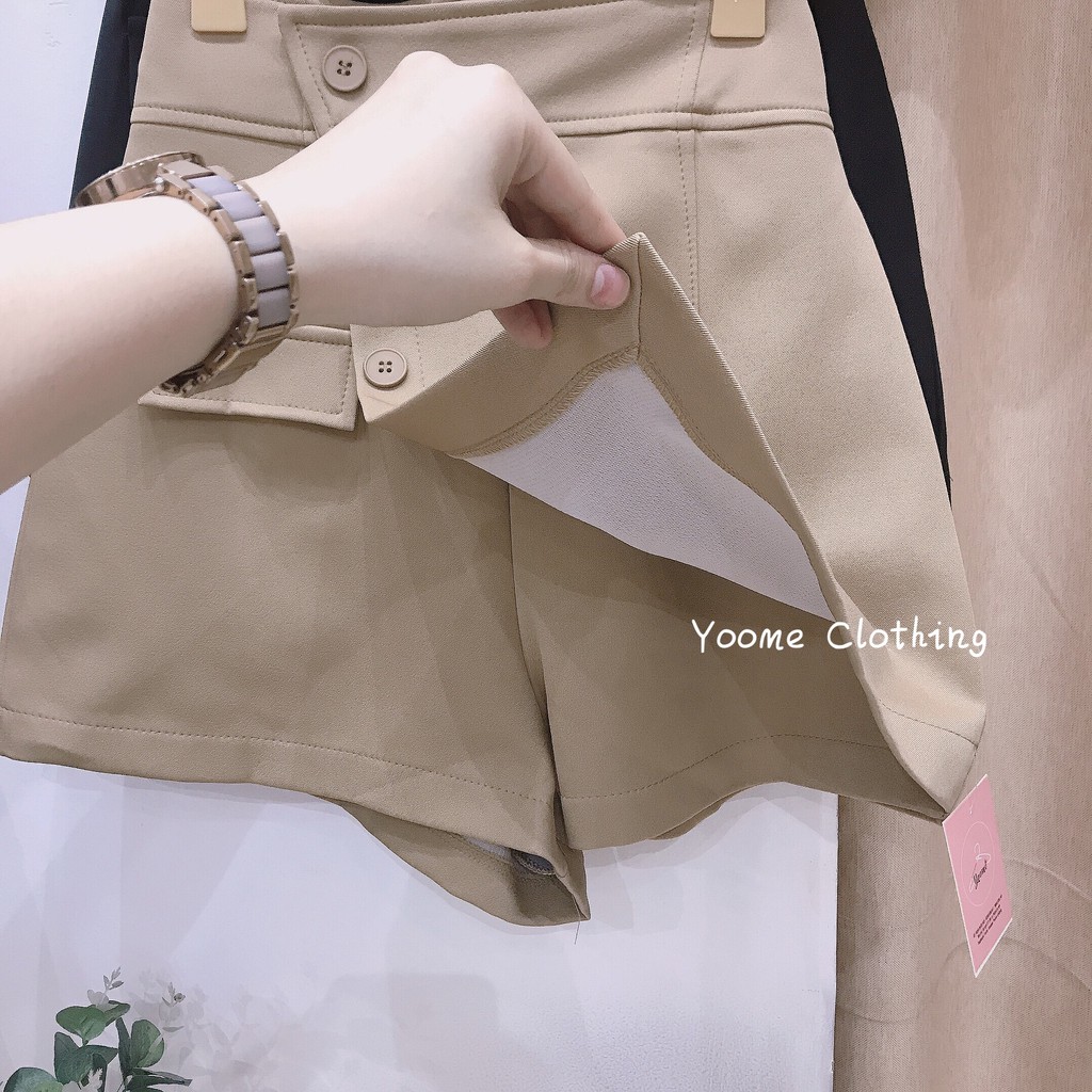 Quần giả váy cạp vạt lệch khuy umi lụa , chân váy cạp lệch khuy umi lụa cho nữ Yoomeclothing [ ẢNH THẬT SHOP CHỤP] | BigBuy360 - bigbuy360.vn