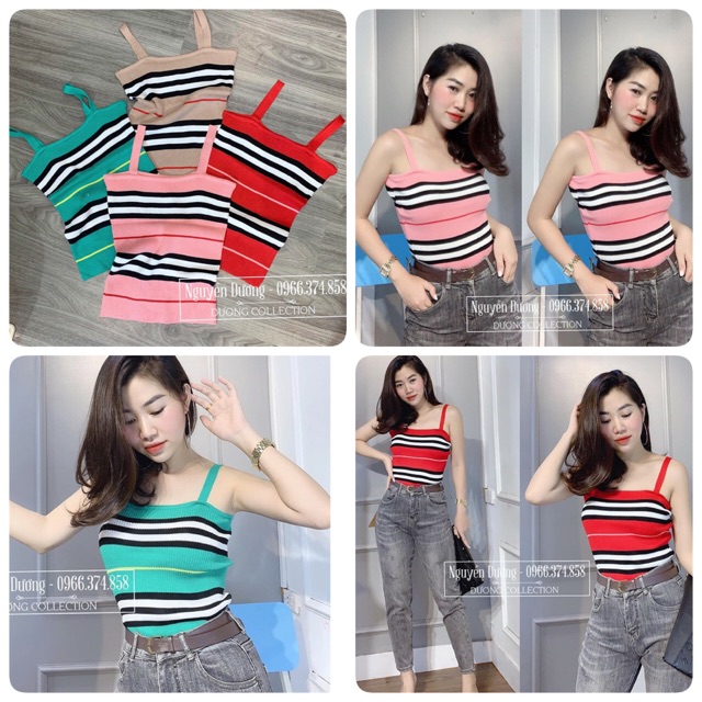 ÁO LEN KẺ DÂY SIÊU XINH KS.1315