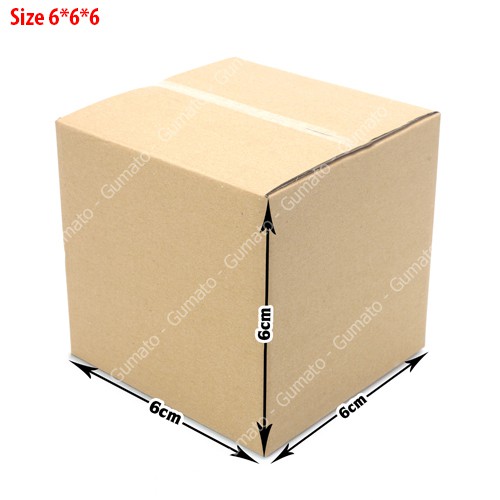 Hộp giấy P1 size 6x6x6 cm, thùng carton gói hàng Everest