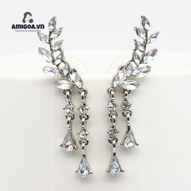 Khuyên Tai Tua Rua Bằng Nhựa Resin Hình Chiếc Lá