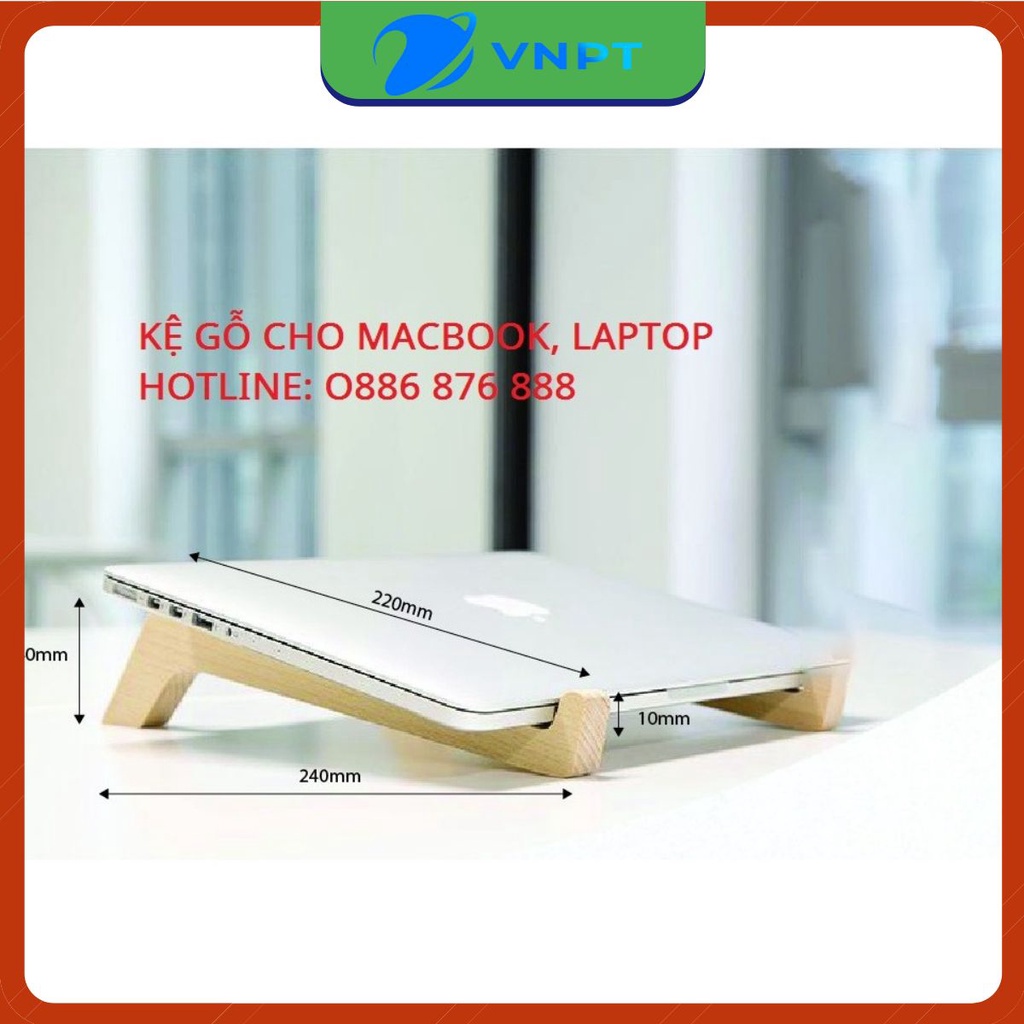 ❤️ Kệ kê laptop, Giá đỡ tản nhiệt cho Macbook ❤️ làm bằng gỗ thông tự nhiên nhiều mẫu mã.
