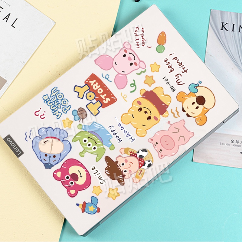 Sticker Dán Trang Trí Mũ Bảo Hiểm / Xe Máy / laptop In Hoạ Tiết Hoạt Hình Toy Story Winnie Lotso Woody