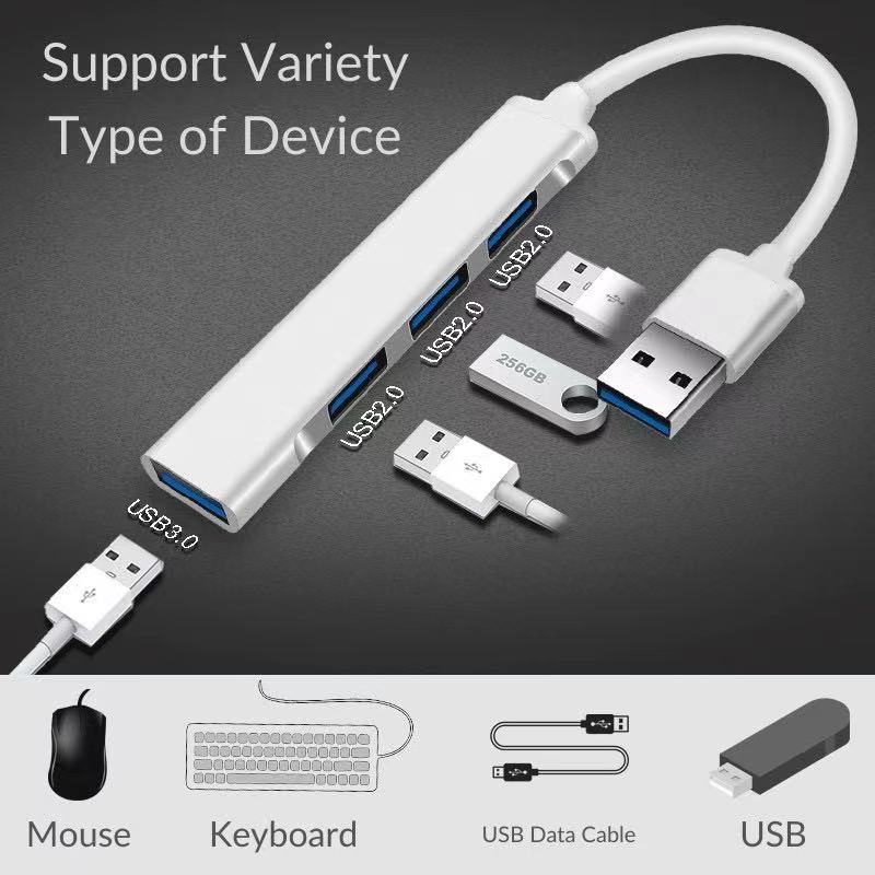 HUB USB 3 0 Bộ Chia Bộ Chuyển đổi USB 4 Trong 1 Tốc độ Cao 5Gbps Phù Hợp Cho Người Dùng Máy Tính Xách Tay PC đa Cổng