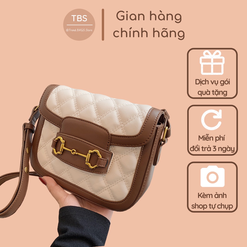 Túi đeo chéo, đeo vai vân trám D  - Hàng loại 1 - TB.Store DC376 20x14x6