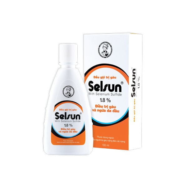 DẦU GỘI SELSUN 1.8% - Dầu gội sạch gàu chính hãng giảm ngứa nấm da đầu nặng Selsun 1,8% 100Ml