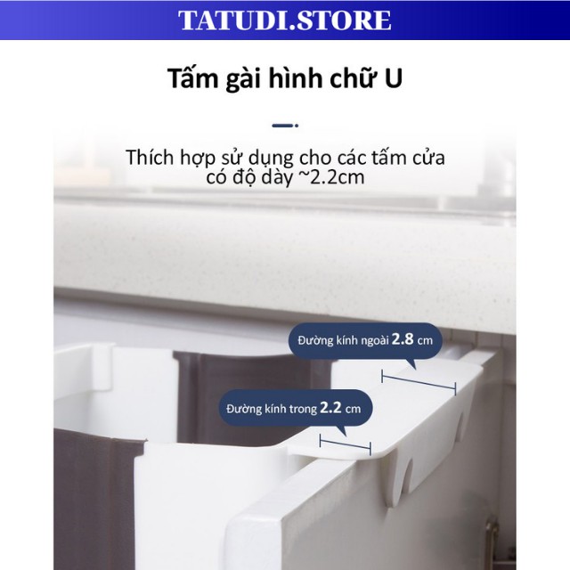 Thùng rác gấp gọn mini thông minh đa năng kẹp tủ treo cho nhà bếp vô cùng tiện lợi