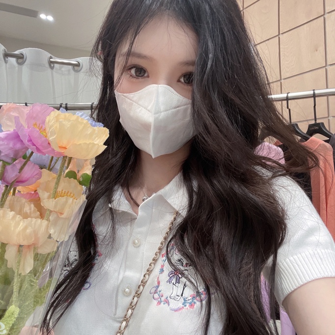 Áo Thun POLO Dệt Kim Tay Ngắn Thêu Hình Mèo 【ZHELIHANGFEI】 Dễ Phối Đồ