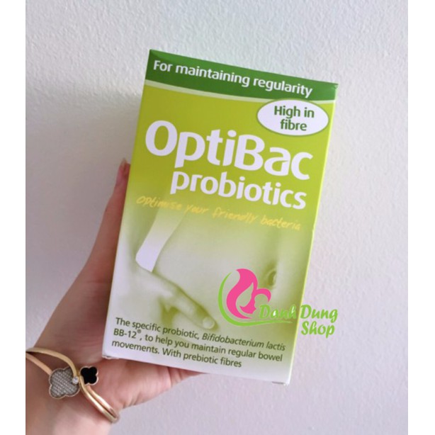Men táo men vi sinh optibac xanh lá của Anh 30 gói-OptiBac Probiotics For Maintaining Regularity