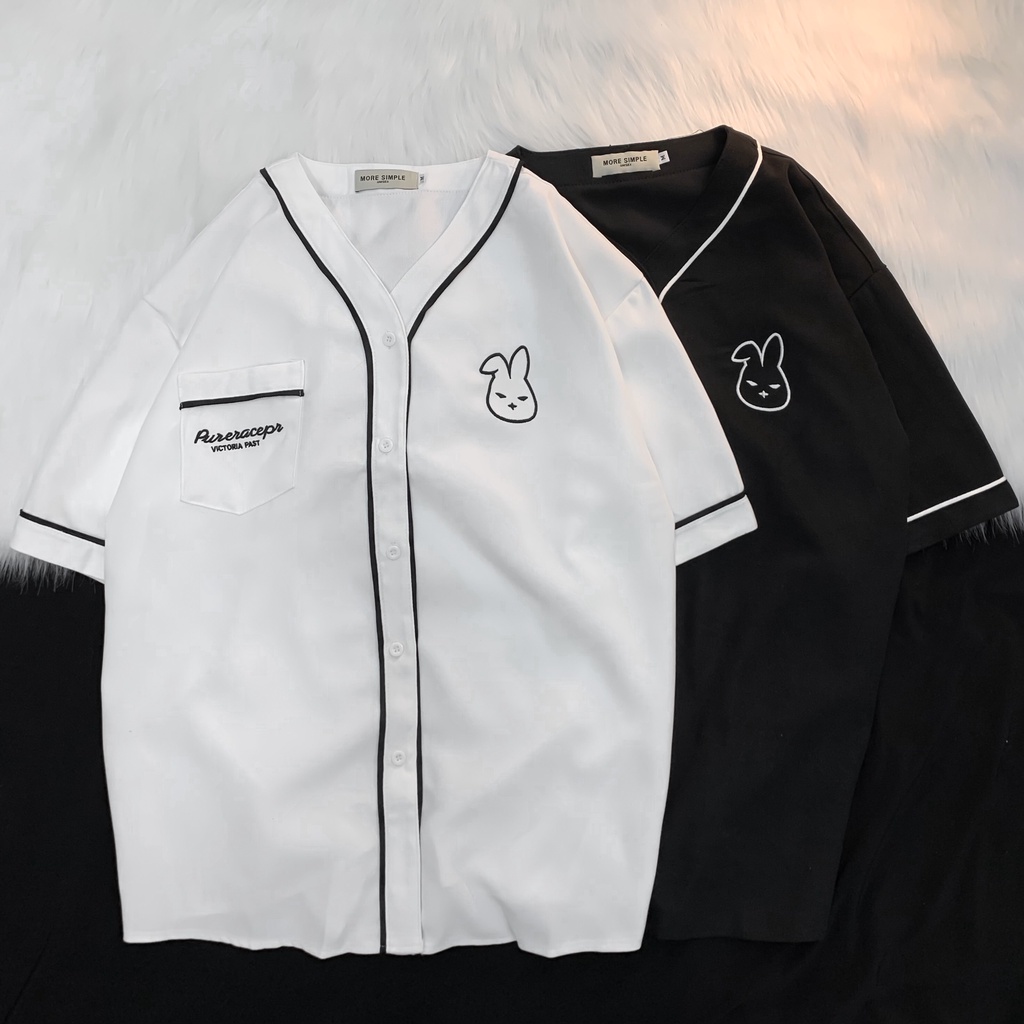 Áo Sơ Mi Tay Ngắn BUNNY Chất Kaki Chéo Phong Cách Ulzzang – Tuni Store