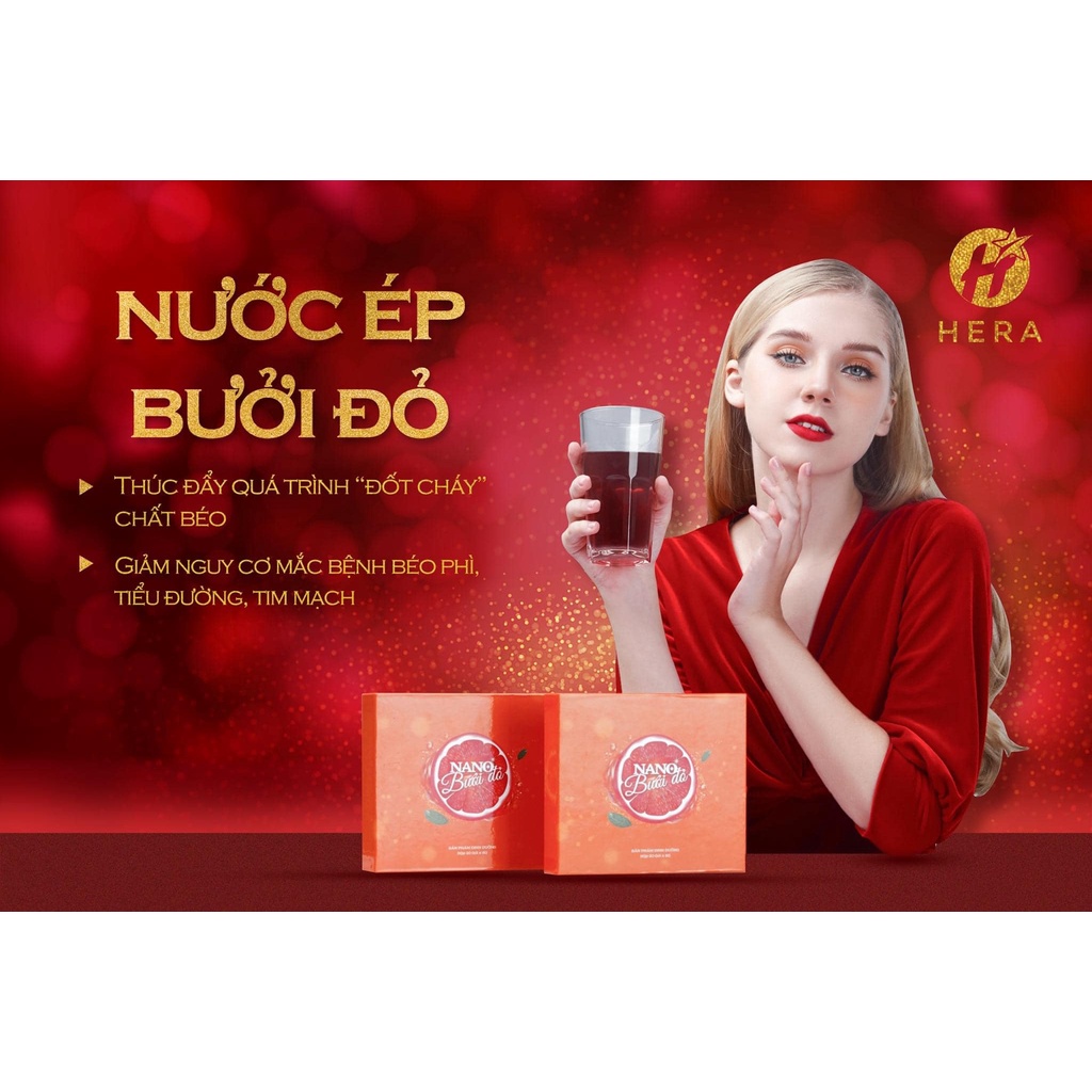 Nano bưởi đỏ giảm cân Hera giúp giảm cân, thanh lọc cơ thể, tăng cường sức đề kháng