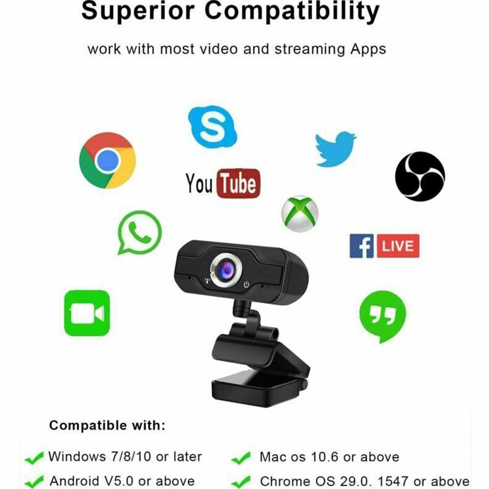 Webcam Mini Full Hd 1080p kèm mic R1Q3 cho máy tính | BigBuy360 - bigbuy360.vn