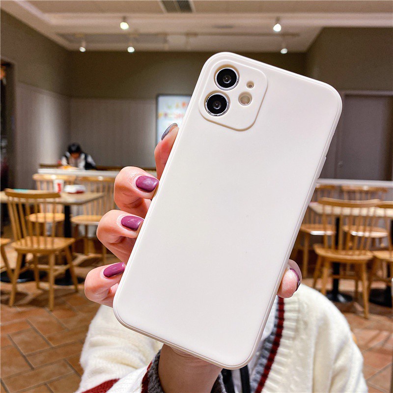 Sang Trọng Ốp Điện Thoại Silicon Dẻo Mềm Mỏng Màu Kẹo Cho For iPhone 12 11 Pro Max