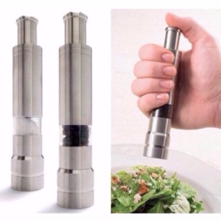 Dụng cụ xay tiêu bấm và rắc muối tiêu