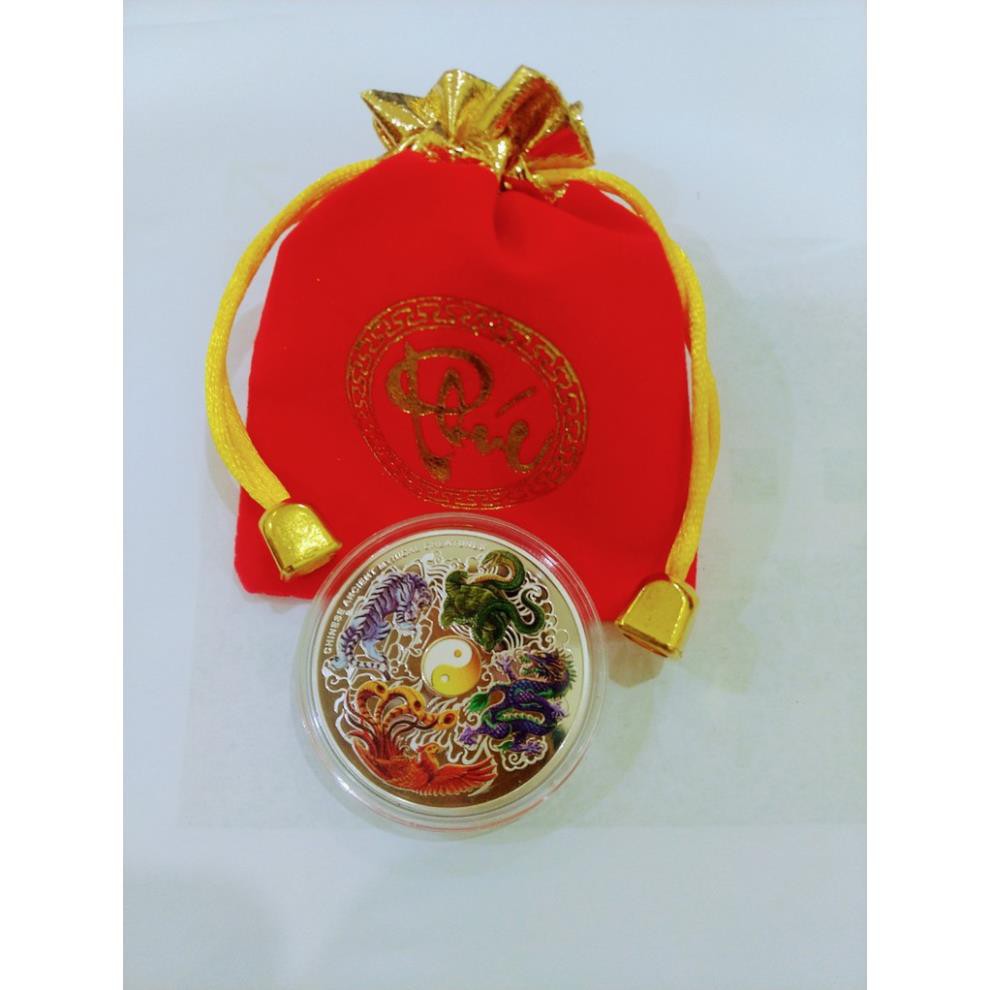 [SHOPEE TRỢ GIÁ] Xu Tứ Linh Phong Thủy May Mắn Bình An | BigBuy360 - bigbuy360.vn