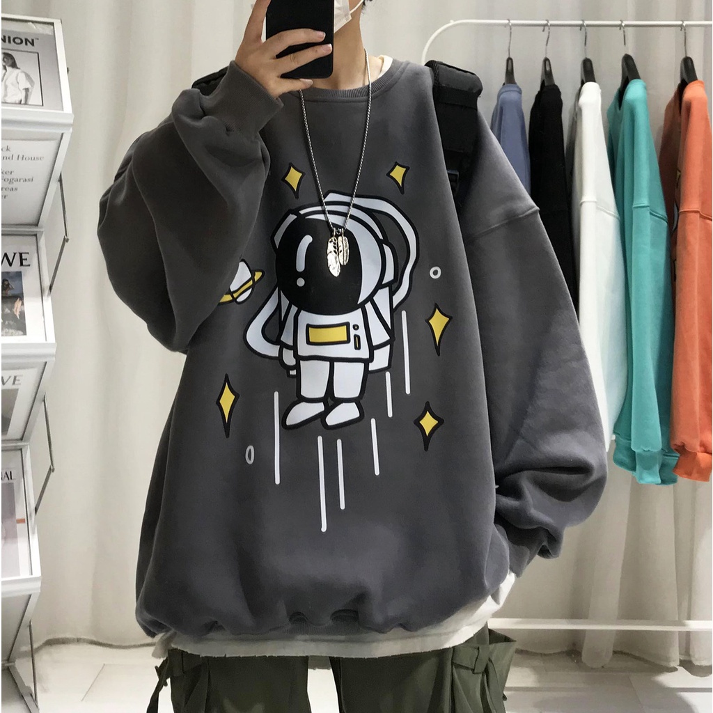 Áo sweater in hình phi hành gia NASA phong cách unisex