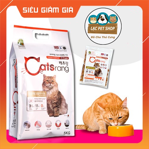 Thức Ăn Catsrang Hạt Khô Cho Mèo - Bao 5kg Tiết Kiệm, Bổ Sung Dưỡng Chất, Chống Búi Lông