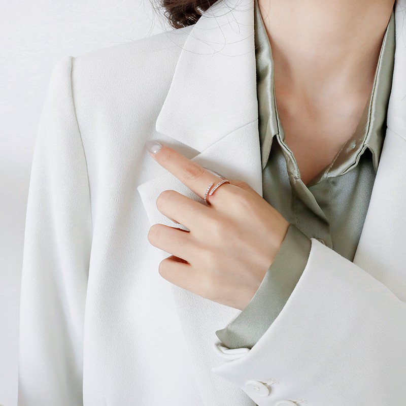 Nhẫn Thời Trang B857 Đính Đá Lung Linh Theo Phong Cách Hàn Quốc